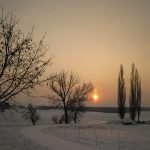 Sonnenuntergang Winterlandschaft