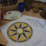 Ausmalen von Mandalas
