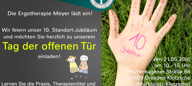 Praxis Klotzsche feiert 10-jähriges Jubiläum! Einladung zum Tag der offenen Tür Praxis Klotzsche feiert 10-jähriges Jubiläum! Einladung zum Tag der offenen Tür